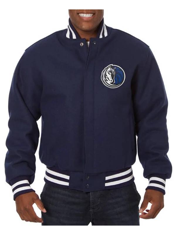 Dallas Mavericks Navy Blue Wool Jacket