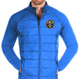 Denver Nuggets Altitude Light Blue Puffer Jacket