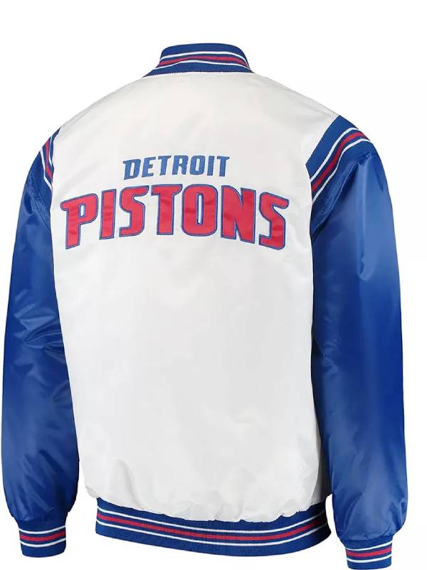 Detroit Pistons Renegade Varsity Satin Jacket