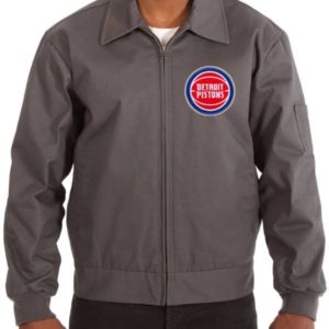 Detroit Pistons Workwear Gray Cotton Jacket