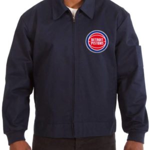 Detroit Pistons Workwear Navy Blue Cotton Jacket