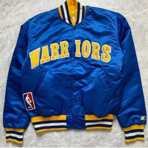 Golden State Warriors 90s Royal Blue Satin Jacket
