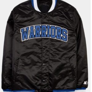 Golden State Warriors Exclusive Black Satin Jacket