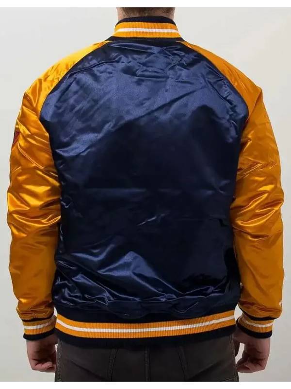 Golden State Warriors Blue And Gold Satin Jacket