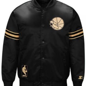 Golden State Warriors Classic Black Satin Jacket