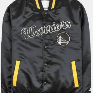 Golden State Warriors Exclusive Black Satin Jacket