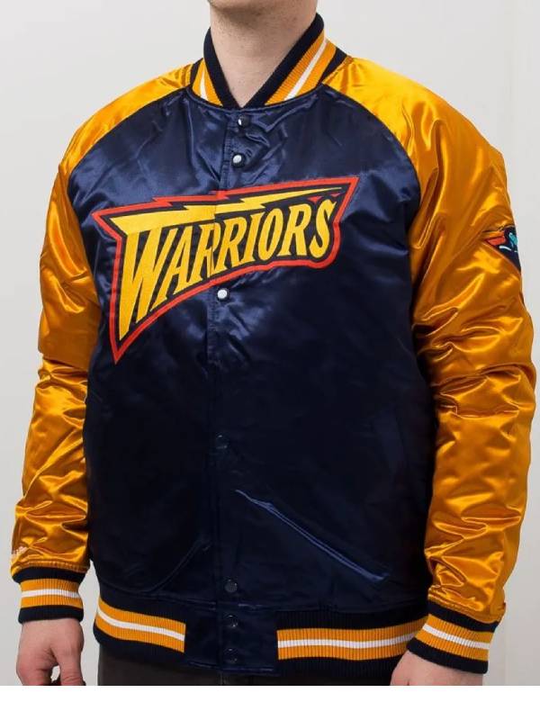 Golden State Warriors Bomber Satin Jacket