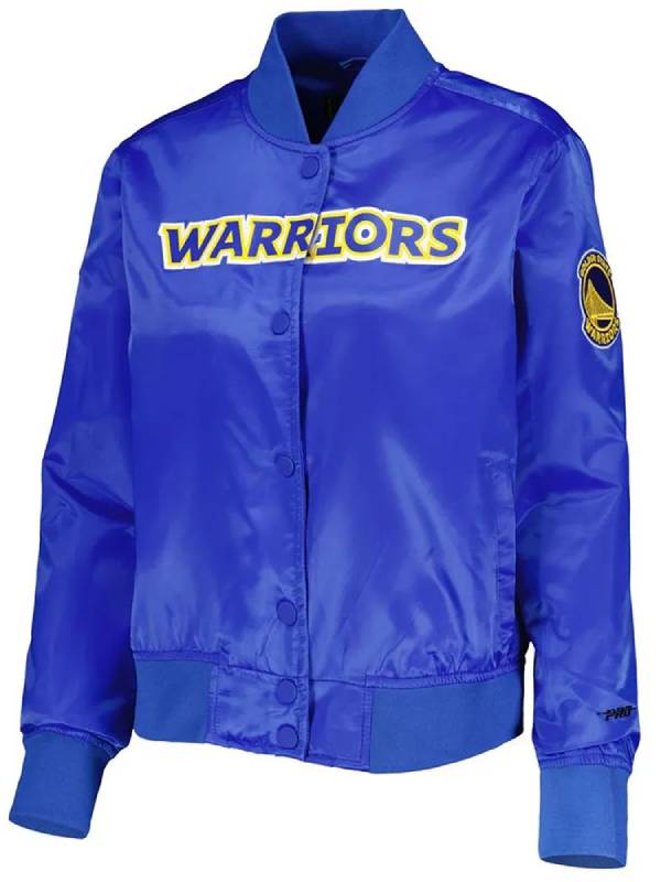Golden State Warriors Royal Satin Jacket