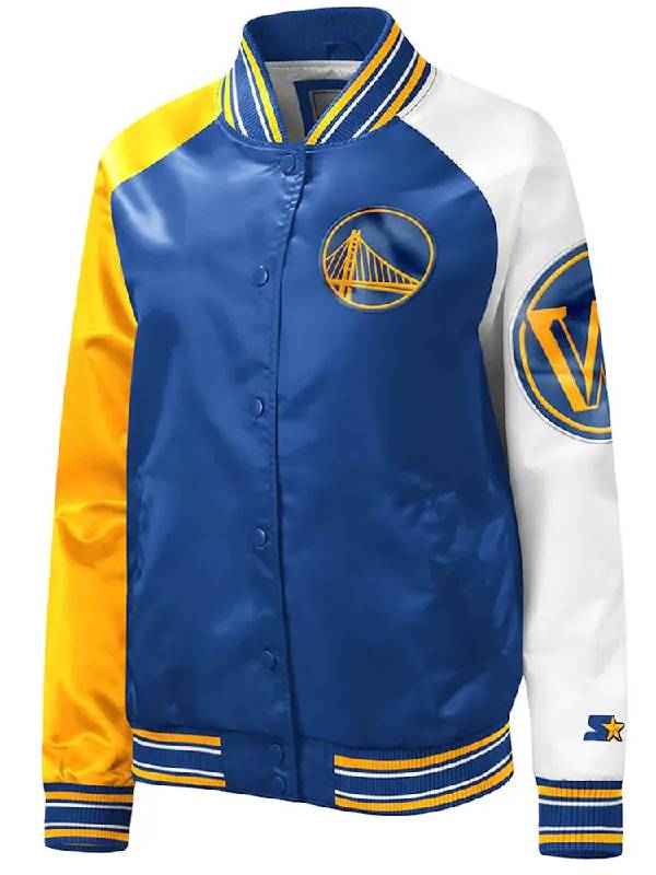 Golden State Warriors Tradition II Varsity Satin Jacket