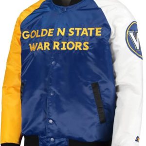 Golden State Warriors Tri-Color Satin Jacket