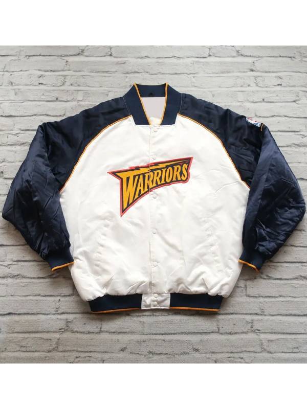 Golden State Warriors White And Black Jacket