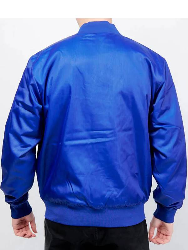 Golden State Warriors Wordmark Blue Satin Jacket