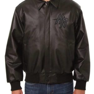Houston Rockets Black Leather Jacket
