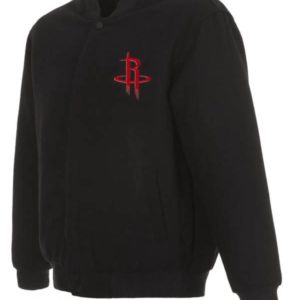Houston Rockets Black Wool Varsity Jacket