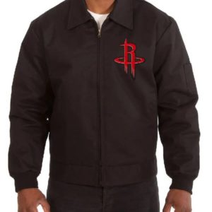 Houston Rockets Black Workwear Cotton Jacket
