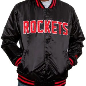 Houston Rockets Satin Black Jacket